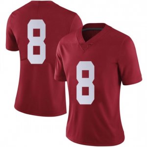 NCAA Women's Alabama Crimson Tide #8 John Metchie III Stitched College Nike Authentic No Name Crimson Football Jersey UK17V16NH